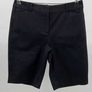 NWOT Talbots Black Perfect Short Bermuda Shorts Size 8 10.5” Inseam